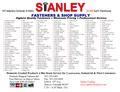 Stanley Fasteners Line Card