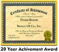 20 Year Achievement Award