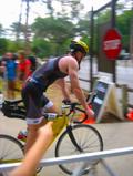 Photo of Dale competing in the 2008 Ford Ironman at Disney World