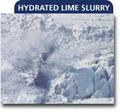 Lime slurry calcium hydroxide content is approximately 96 percent.