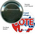 2.25 Inch Round Button with Pin Back