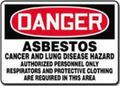 Danger Asbestos sign