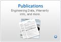 View engineering data, warranty info, and other publications.