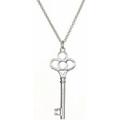 Classic Sterling Silver Key Pendant Necklace (4.5.gr.tw)