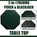 2-in-1 Folding Poker & Blackjack Table Top