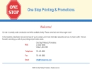 Website Snapshot of One Stop Printing & Promotions, Inc.