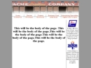 Website Snapshot of Acme Printing