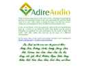 Website Snapshot of Adire Audio