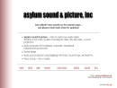 Website Snapshot of ASYLUM SOUND AND PICTURE INC
