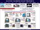 Website Snapshot of Bayou Marine Electronics