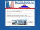 Website Snapshot of BEN TOILET RENTALS INC