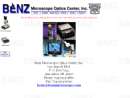 Website Snapshot of Benz Microscope Optics Center, Inc