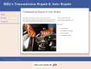 Website Snapshot of Billy's Transmission & Auto Repair