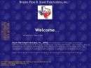 Website Snapshot of Brazos Pipe & Steel Fabricating, Inc.