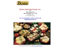 Website Snapshot of Bruno Specialty Foods, Inc.