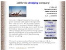 Website Snapshot of CALIFORNIA DREDGING COMPANY