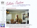 Website Snapshot of Callista's Creations