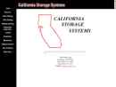 Website Snapshot of California Storage Systems