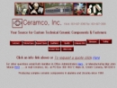 Website Snapshot of CERAMCO INC