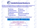 Website Snapshot of Controlled Environment Structures