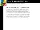 Website Snapshot of D.A. PAINTING, INC.