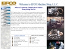 Website Snapshot of Efco Machine & Welding Shop