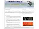 Website Snapshot of F & H Nozzle Specialists, Inc.