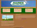 Website Snapshot of HAINES TREE & SPRAY SERVICES INC