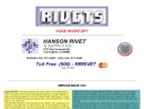 Website Snapshot of Hanson Rivet & Supply Co.