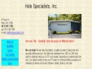Website Snapshot of Hole Specialists, Inc.