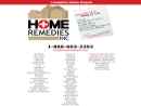 Website Snapshot of HOME REMEDIES INC HOME SERVICES