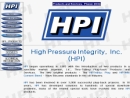 Website Snapshot of High Pressure Integrity, Inc.