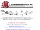 Website Snapshot of Instrument Specialists, Inc.