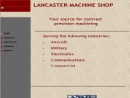 Website Snapshot of Lancaster Machine Shop