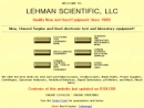 Website Snapshot of Lehman Scientific