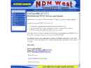 Website Snapshot of MDM WEST