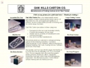 Website Snapshot of Oak Hills Carton Co.