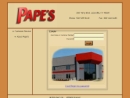 Website Snapshot of Pape's, Inc.