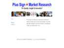 Website Snapshot of PLUS SIGN MARKET RESEARCH