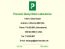 Website Snapshot of PRECISION GEOSYNTHETIC LABS