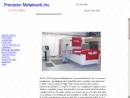 Website Snapshot of Precision Metalwork, Inc.