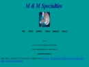 Website Snapshot of M & M Specialties
