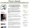 Website Snapshot of Privacy Journal