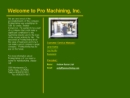 Website Snapshot of PRO MACHINING