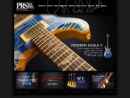 Website Snapshot of Paul Reed Smith Guitars