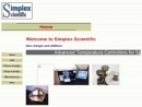 Website Snapshot of Simplex Scientific