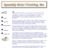 Website Snapshot of Specialty Metal Finishing, Inc.