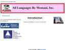 Website Snapshot of ALL LANGUAGES BY MENTANI INC