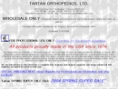 Website Snapshot of TARTAN ORTHOPEDICS, LTD.