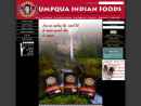 Website Snapshot of Umpqua Indian Foods